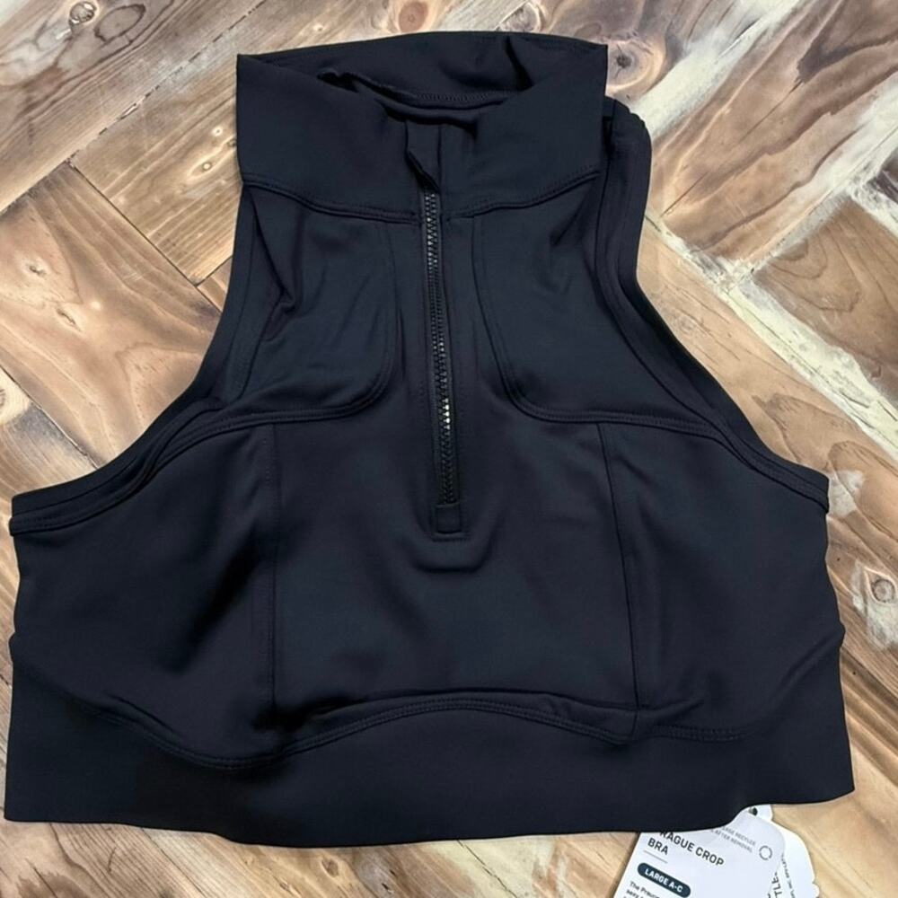 Phoenix Active Prague Crop Bra – Zip Front | Moisture-Wicking Active Top